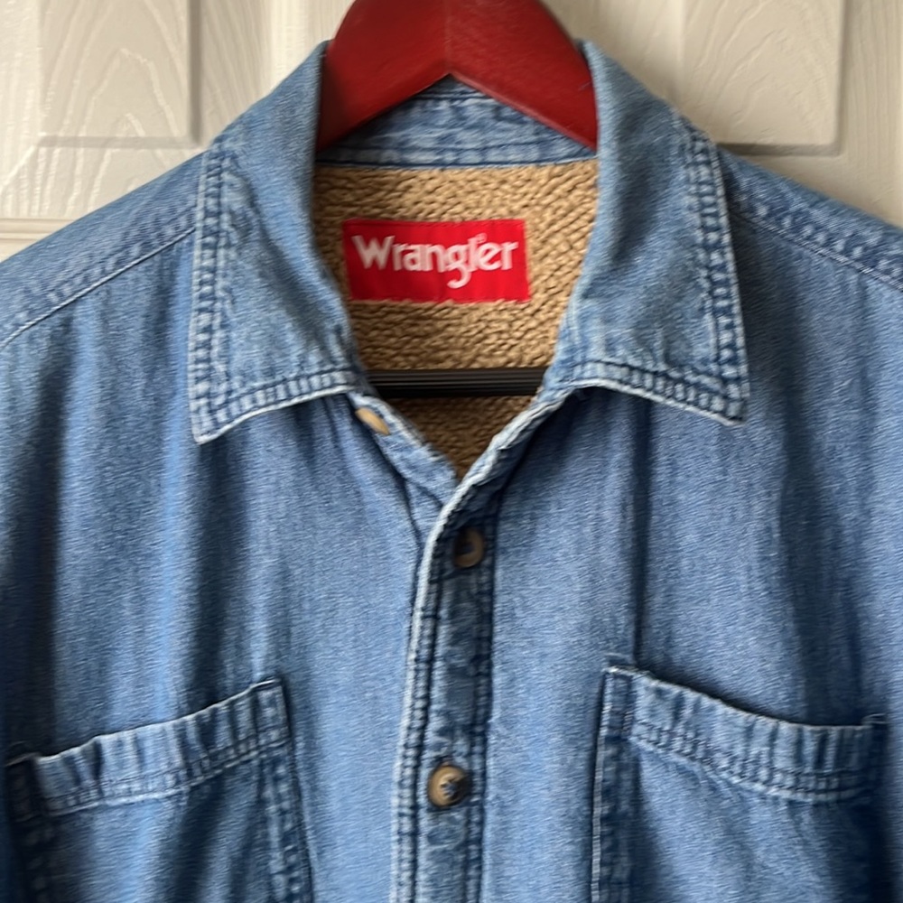 Vintage Wrangler Denim Button Down Shirt